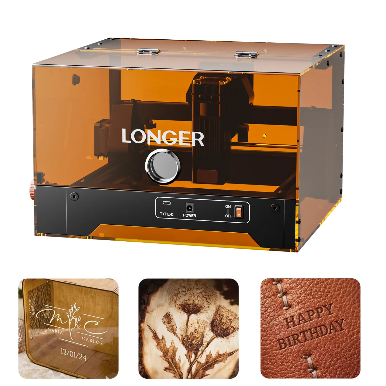 LONGER 3.5W Mini Laser Engraver 130x140mm Enclosed Laser Engraving Machine for Wood Acrylic Leather DIY High Precision WiFi Class 1 Safety