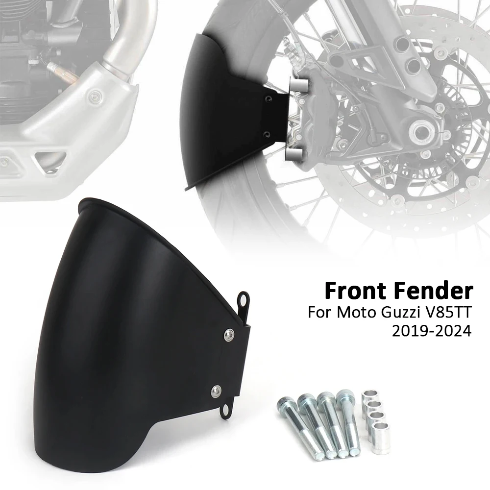 

Motorcycle Accessories For Moto Guzzi V85 TT V85TT v85tt 2019 - 2024 Front Fender Splash Mudguard Black Fairing Kit