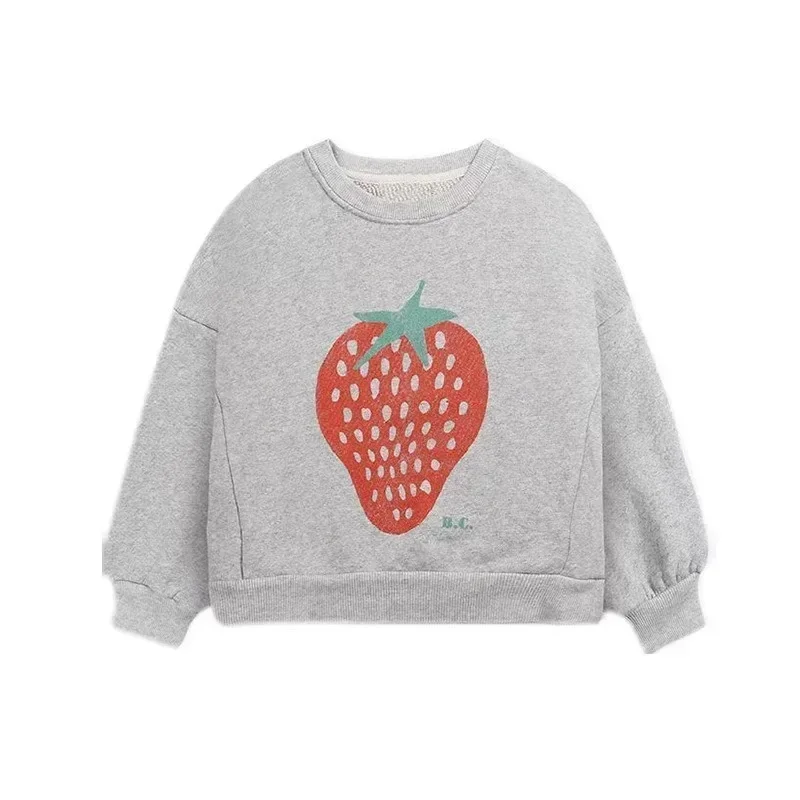 Kid Jumper OUYANG&IVAN Kids Cotton Sweatshirt AW New Children Magenta Velour Clothes Boy Girl Loose Warm Top Sweaters Outwear