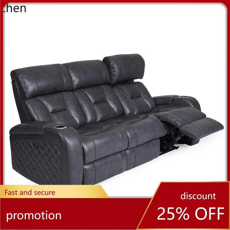 

HXL Villa Home Theater Basement Leather Electric Sofa