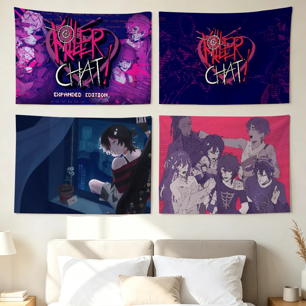 Game K-Killer Chat Flag Wall Decorations Home Decor Suitable For Living Rooms Bedrooms Dormitories Parties And Holidays