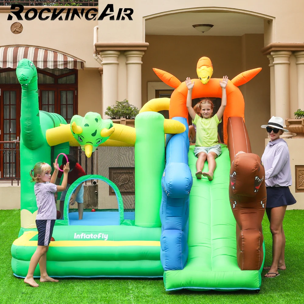 New Design Dinosaur Paradise Home Party Inflatable Home Use Kids Party Jumping Castle Bounce House With Slide