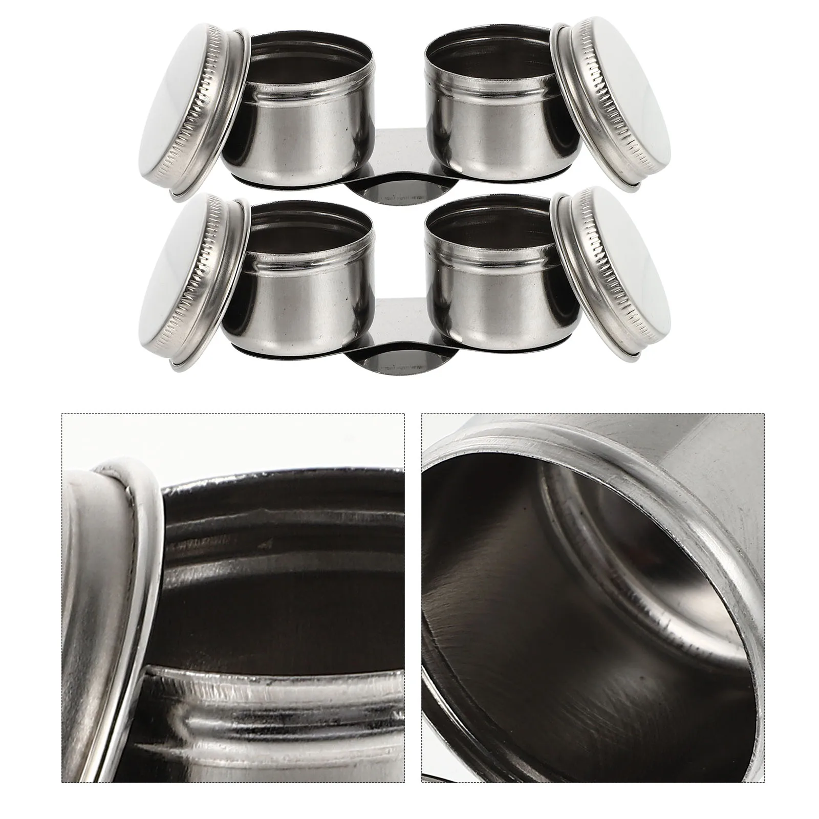 

2 Pcs Painting Brush Cleaner Stainless Steel Oil Palette Pot For Easy Maintenance