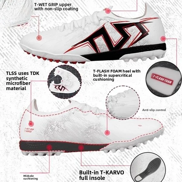 

TLSS Striker Ультракожаный Fooall oes Мужской углеродное волокно с шипами против поворота TF Искусственная задница Soccer oes o Absorption