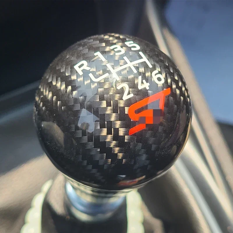 6 Speed Carbon Fiber Aluminum Racing Gear Shift Head Knob For Ford Focus ST RS Fiesta