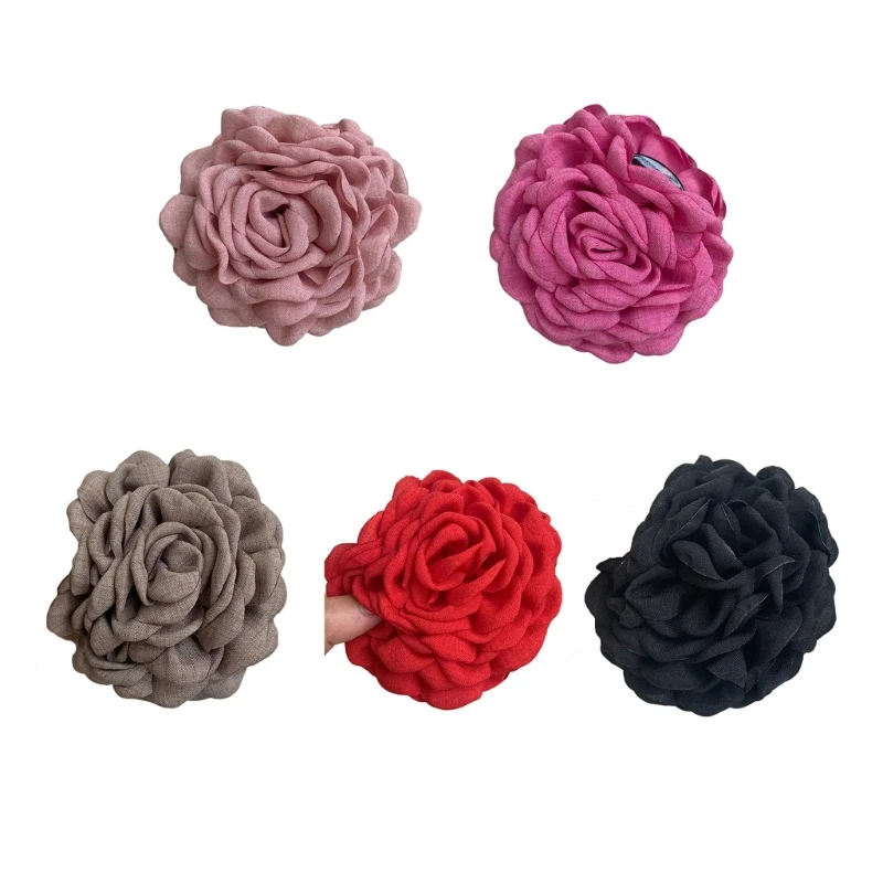 

Large Hair Clip Elegant Hair Claw Clip Camellia Barrettes Hair Ornamentation