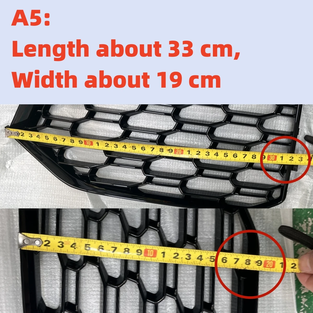 Front Fog Lamp Frame for Audi A4L A5 RS4 RS5 17-19 Modified Fog Light Cover Bumper Side Grille Car Accessories view 2