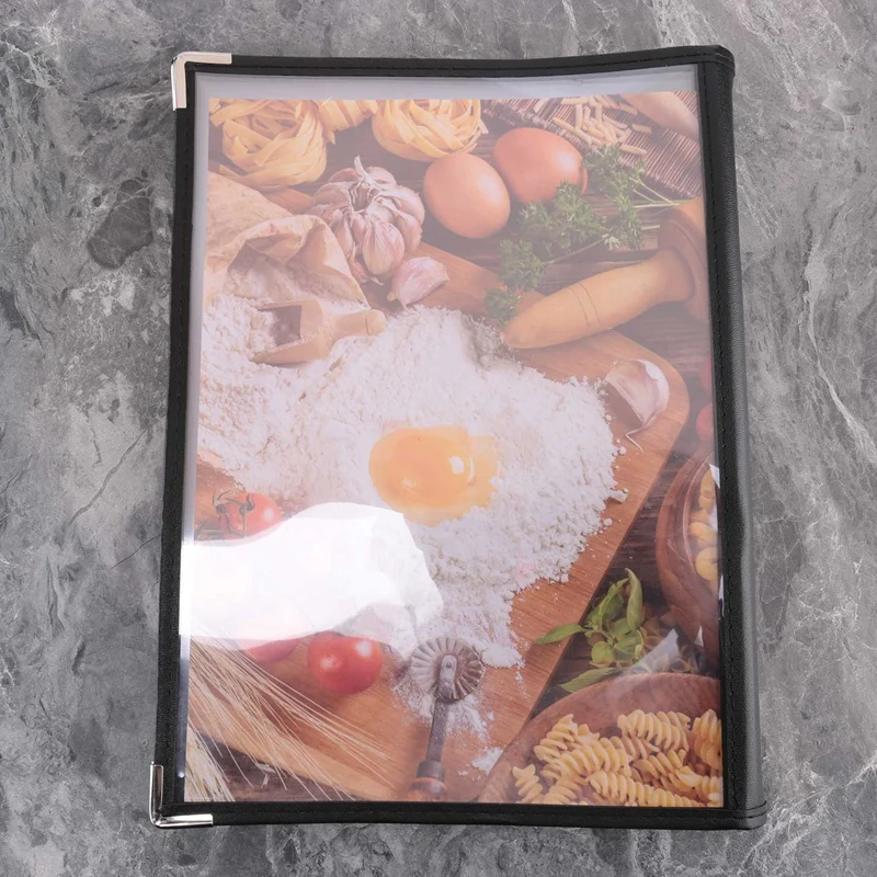 Transparent Restaurant Menu Covers For A4 Size Book Style Cafe Bar 8 Pages 16 View