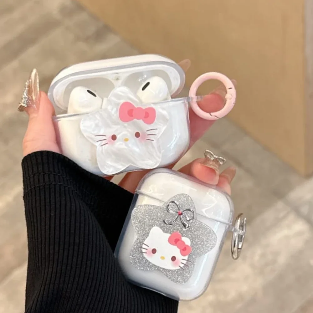 Cute Cartoon Anime Role Hello Kitty Earphone Protective Case for AirPods 1 2 3 4 Pro 2rd Soft Lovely Anti-fall Protect Cover