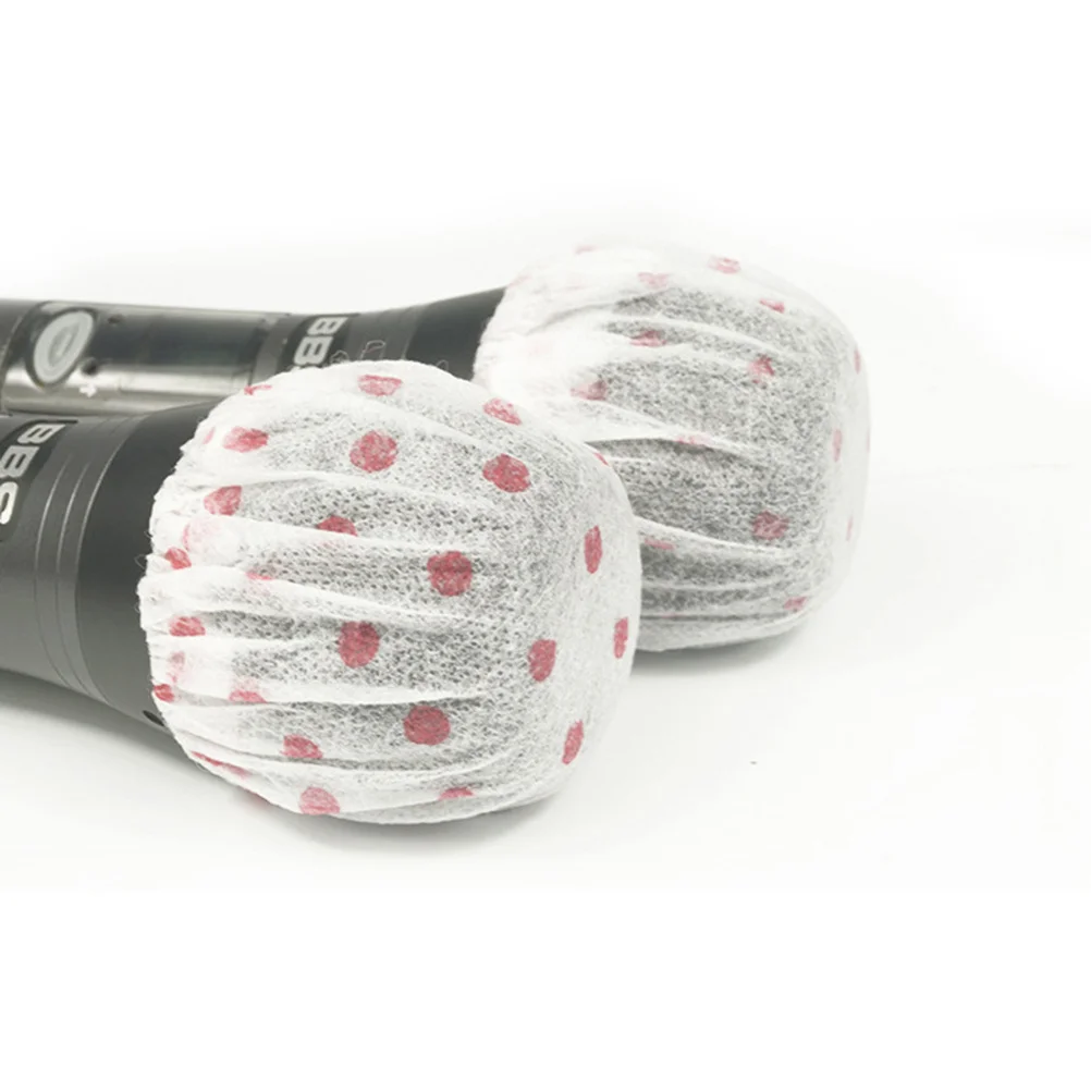

66Pcs Disposable Microphone Covers Non-Woven Fabric Replacement Cushions Breathable Protective Microphone Case for Karaoke