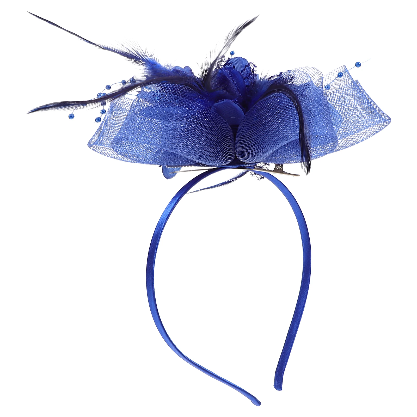 

Headpiece Hair Clip Vintage Fascinator Headband Bridal Wedding Accessories Retro Plume Mesh Hairband Bridesmaid