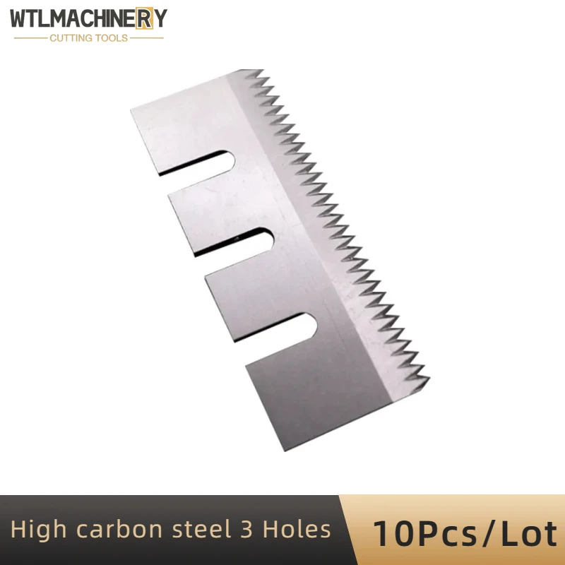 

10Pcs Carton Sealer Tooth Knife High siliconvane Steel 3 Holes Semi Auto Adhesive Tape Carton Sealer Tooth blade Sealing Machine