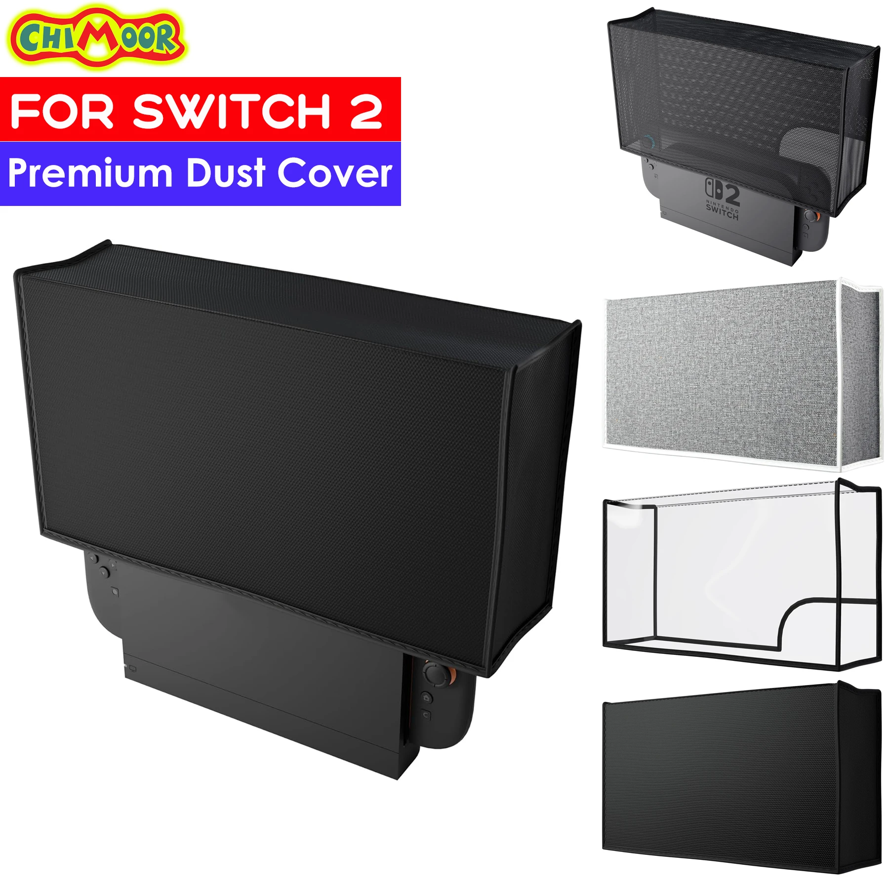 Premium Dust Cover for Switch 2 – Water-Resistant Cover Sleeve Protects Console & Dock from Dust, Scratches & Spills