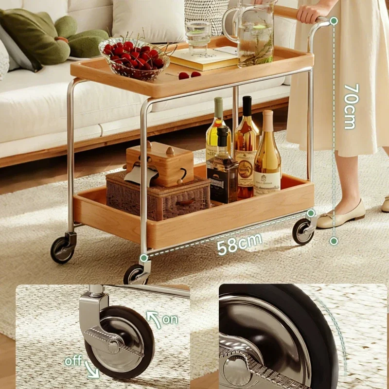 Movable Nordic Coffee Tables Storage Originality Living Room Entryway Utility Cart Bedroom Stoły Kawowe Home Furniture HQ40TC