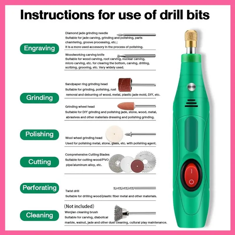 HOT-Mini Drill Polishing Engraver Pen Grinder Electric Rotary Tool Grinding Machine Miniature Household Tool