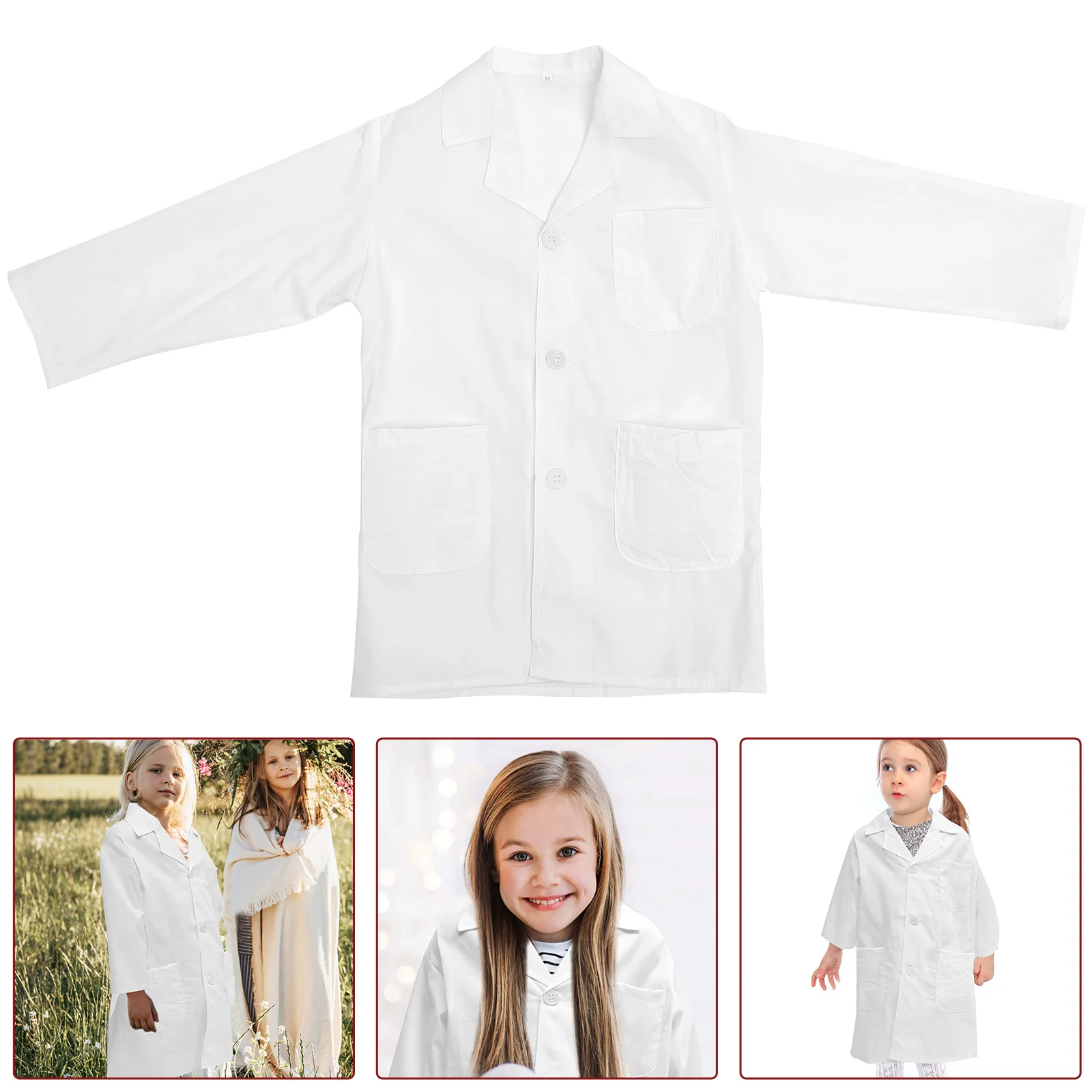 

Microscope for Kids Children's Lab Coat Experimental Clothes Lovely Scientist Doctor Costume