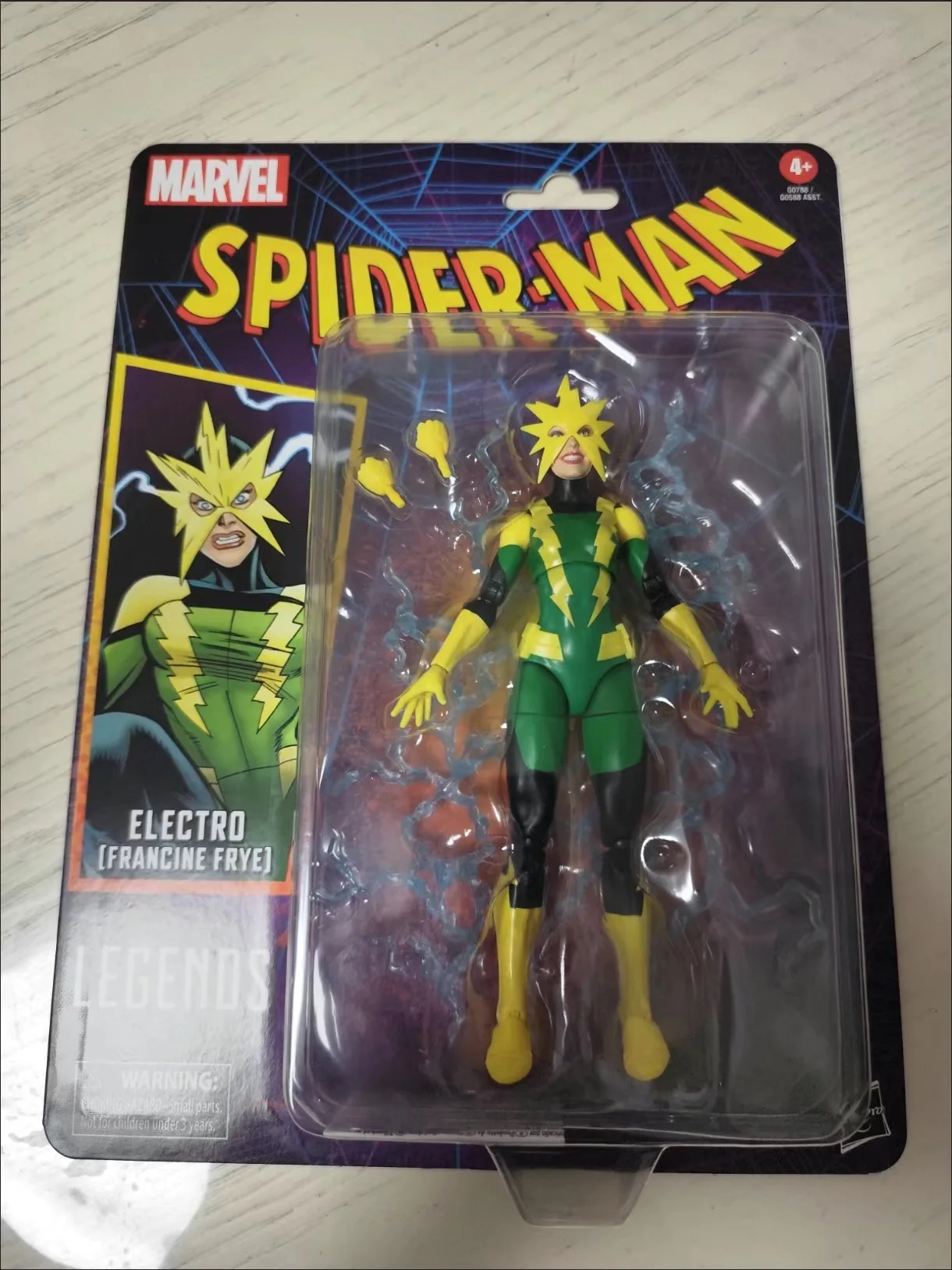 In Stock Marvel Legends Series Marvel's Electro (Spider-Man) 15cm Retro Cardback Action Figure Model Collection Toys view 6