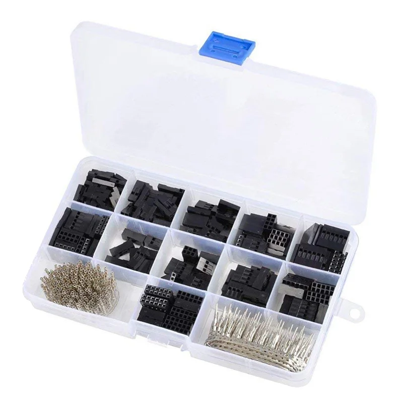 BAAJ-620Pcs دوبونت طقم توصيل مع سلك المكشكش ذو طيات 2.54 مللي متر الملعب 1/2/3/4/5/6 دبوس JST SM و 2.54 مللي متر JST XH ذكر/أنثى
