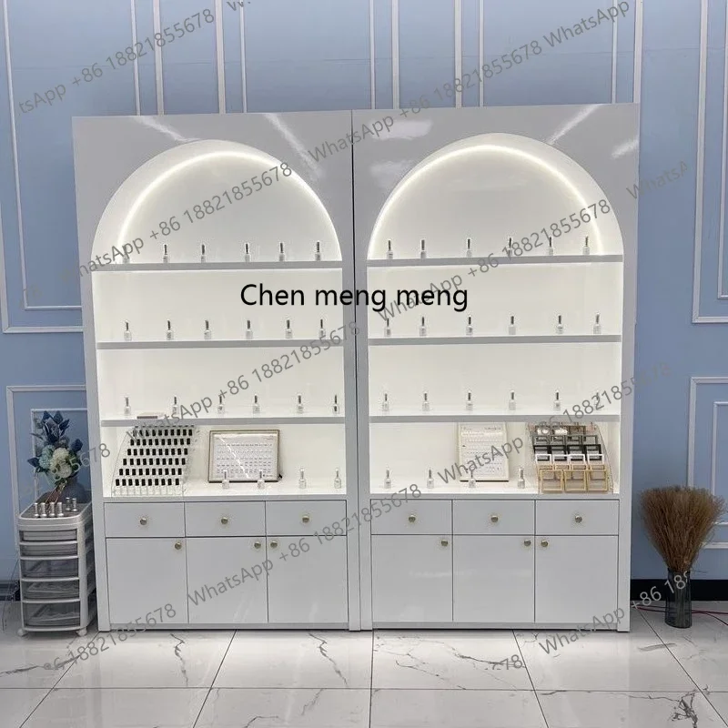 

X Nail art, display, display case, beauty salon, storage, high cabinet.