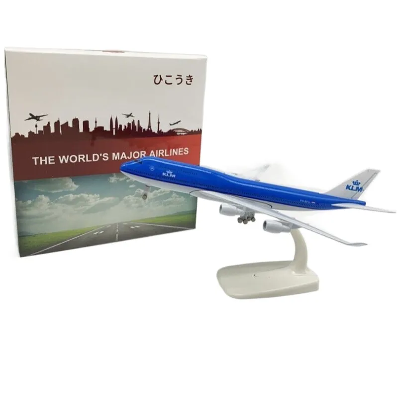 Scale 1:200 20cm Boeing 747 KLM Airline Alloy Diecast Airplane Model Collection Souvenir Gifts & Crafts Gift For Aircraft Fans