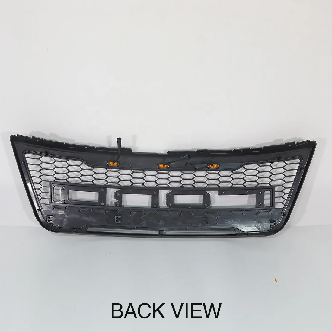 Car Grills Raptor Style Grill Front Bumper Grille With Letters & Amber Lights Fit For Ford Explorer 2012 2013 2014 2015