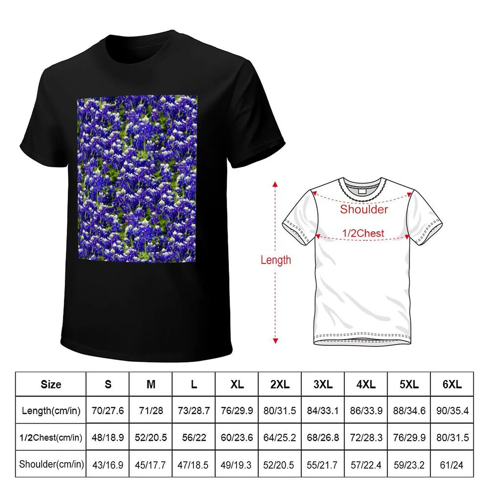 Texas Bluebonnets T-Shirt Casual Work Wear T-Shirt