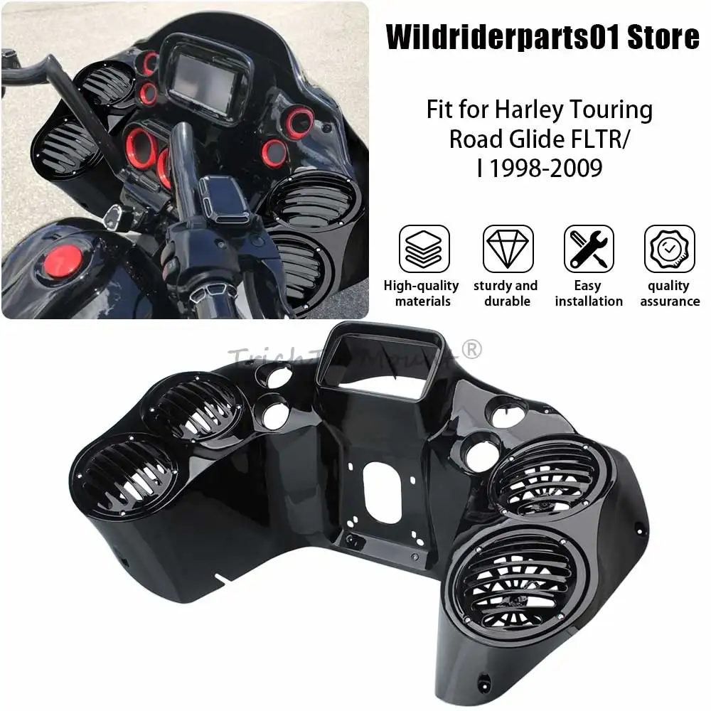 

Motorcycle Accessories 6.5" Inner Fairing with 4 Speaker Pods Fit For Harley Touring Road Glide Custom FLTRX 2010 2011 2012 2013