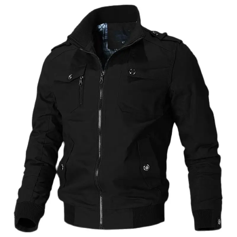 Men\'s Jacket Casual Fashion Outer Jacket Men\'s Jacket Men\'s Spring Autumn 2023 New Stand Up Slim Military Bomber Jacket Men