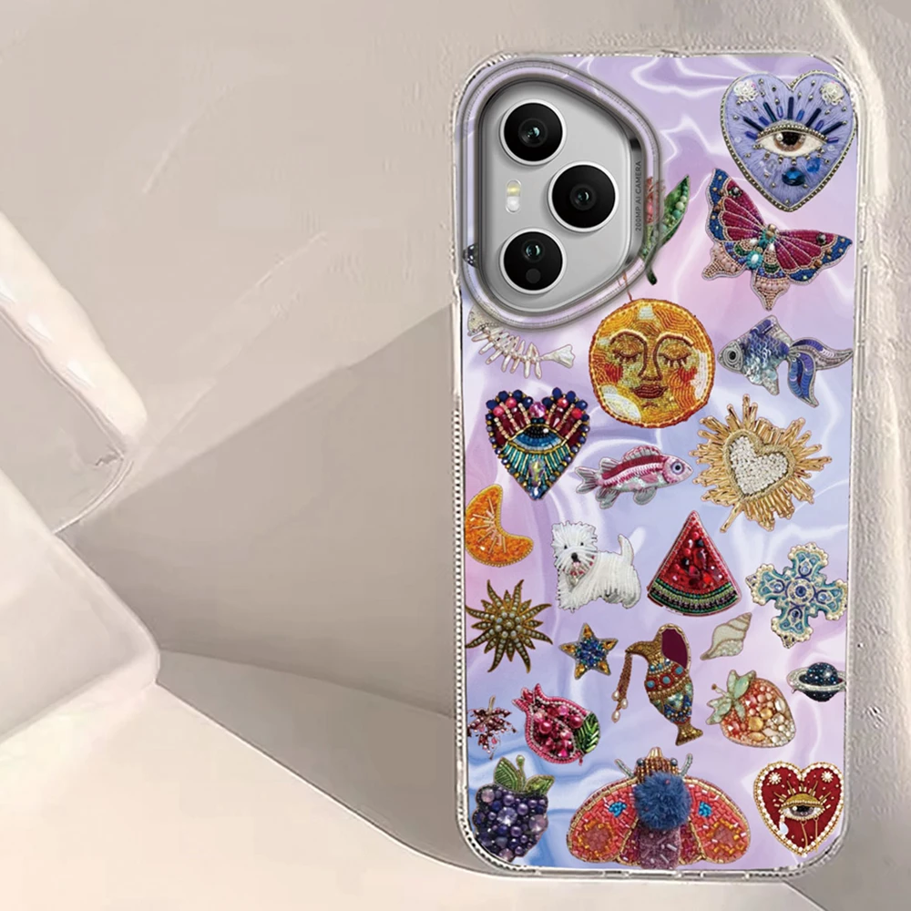 Retro Herz Gesicht Sonne Auge Telefon Fall Für Honor 400 200 90 Smart Pro Magie 7 6 5 70 Lite X9a X9c X9b X8a X8b X6c X7b X7c X6b Abdeckung