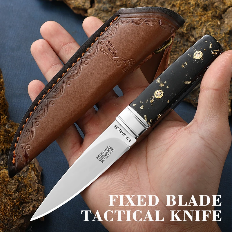 Nordic straight knife fixed blade hunting knives small fixed blade knife skinning knife bowie knife full tang bushcraft knives