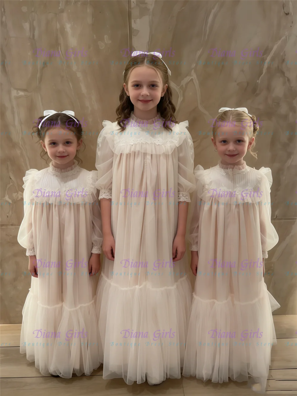 

Качественное элегантное платье для девочек с пышными рукавами из тюля, изысканное, для свадьбы, дня рождения, вечеринки, бальных мероприятий