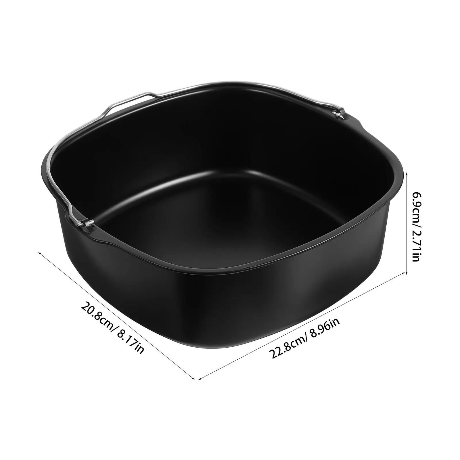 Cesto de Assar de Aço Carbono Reforçado para Forno e Fritadeira, Assadeira de Metal Multifuncional de Substituição para Cozinha