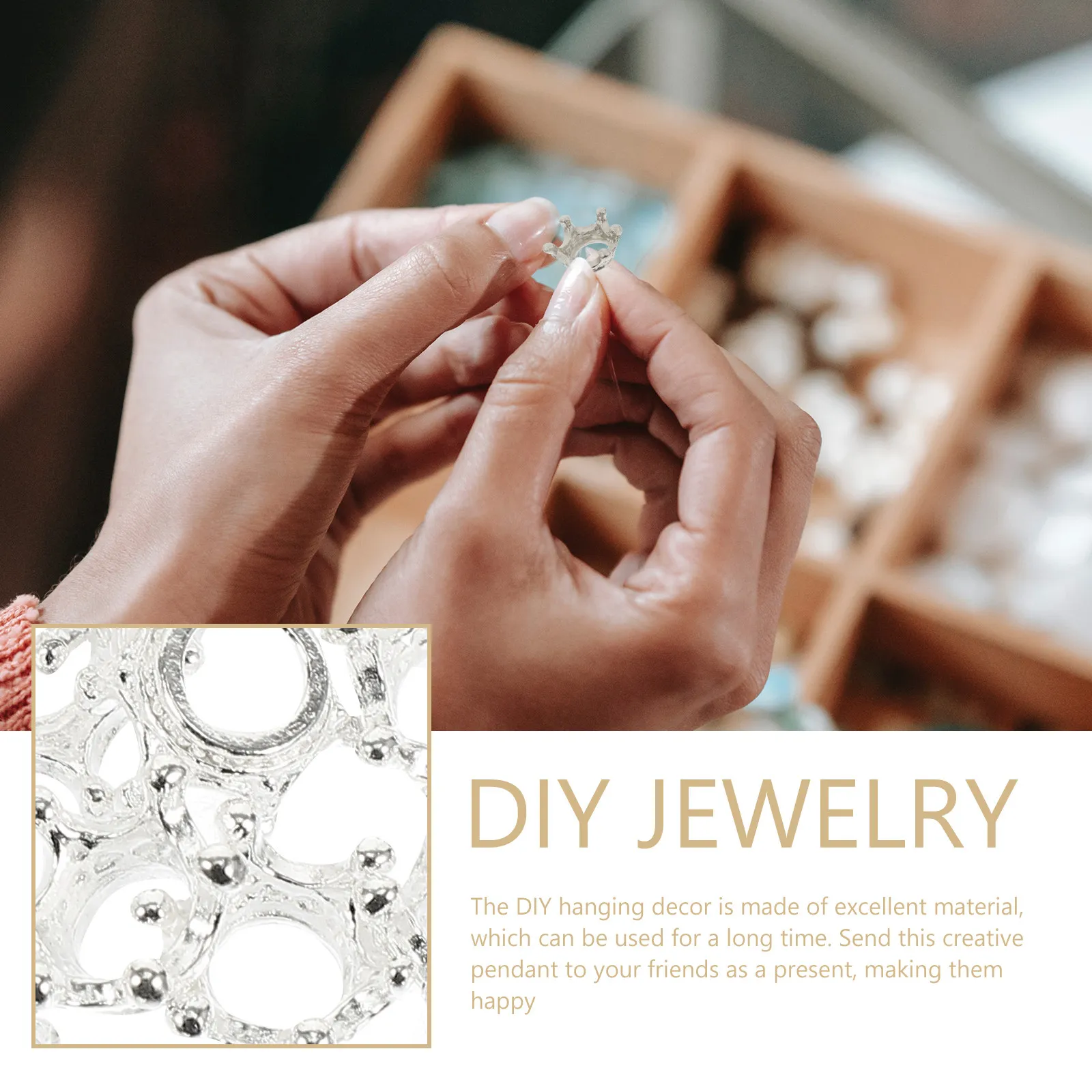 

60 шт. маленьких корон из сплава для украшений, миниатюрные декоративные подвески, бусины и декорации