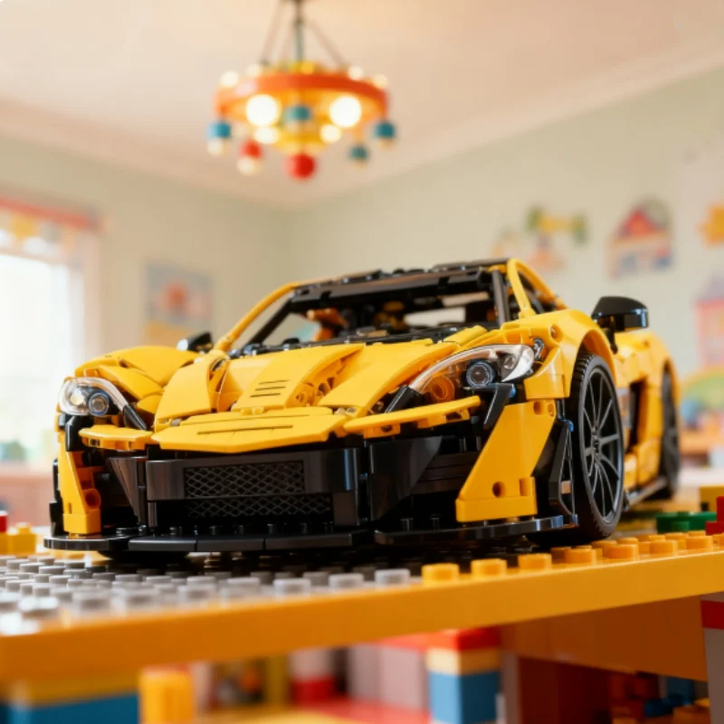 3893 Elementy Techniczne Klocki Konstrukcyjne P1 Super Samochód Wyścigowy 1:8 Sportowy Samochód Klocki Zestaw Zabawek Model 42172 Ozdoba Prezent dla Dzieci Chłopięce Zabawki