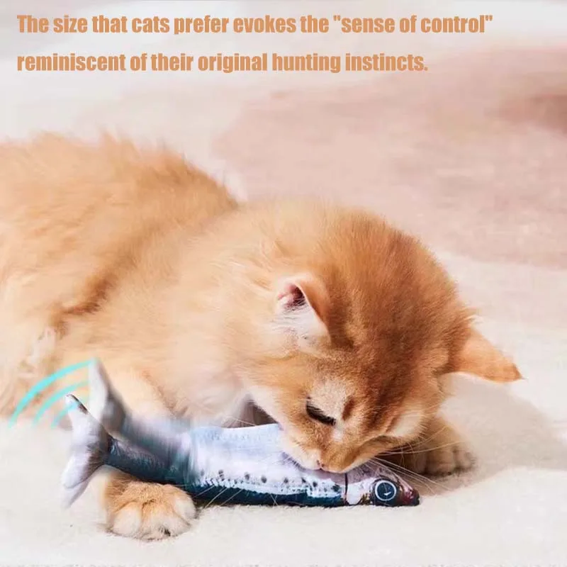 ألعاب القطط التفاعلية لألعاب القطط الأوتوماتيكية الذكية الداخلية، سمكة التفاعل الكهربائي الممتعة لجميع السلالات، حل ممارسة الملل #4