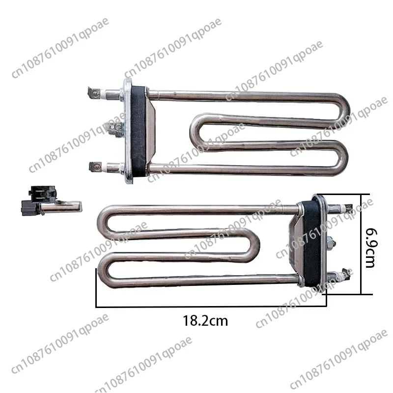 Washing Machine Heating Element with Sensor Stainless Steel for Dryer Washer Temperature Heating Tube Electric Water Heater