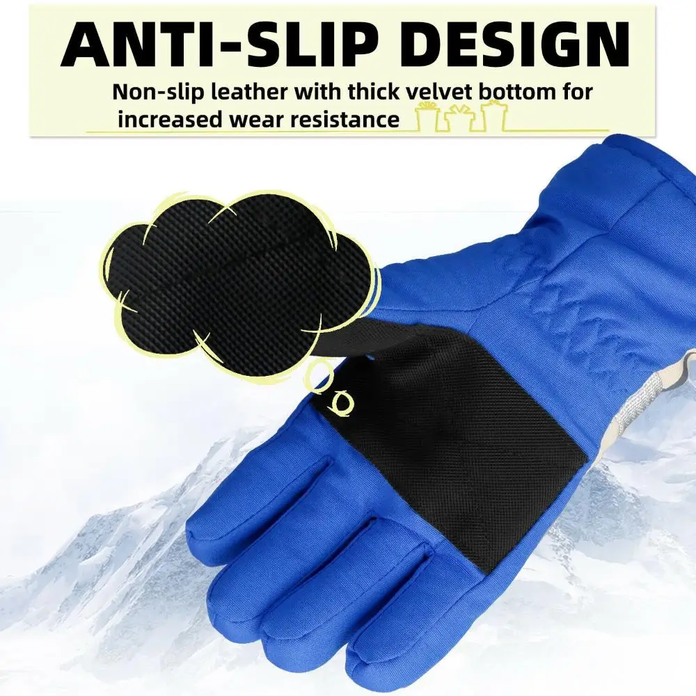 

New Fashion Winter Must Children Thicken Warm Children Ski Gloves Long-sleeved Mitten Windproof Waterproof Snow Snowboard