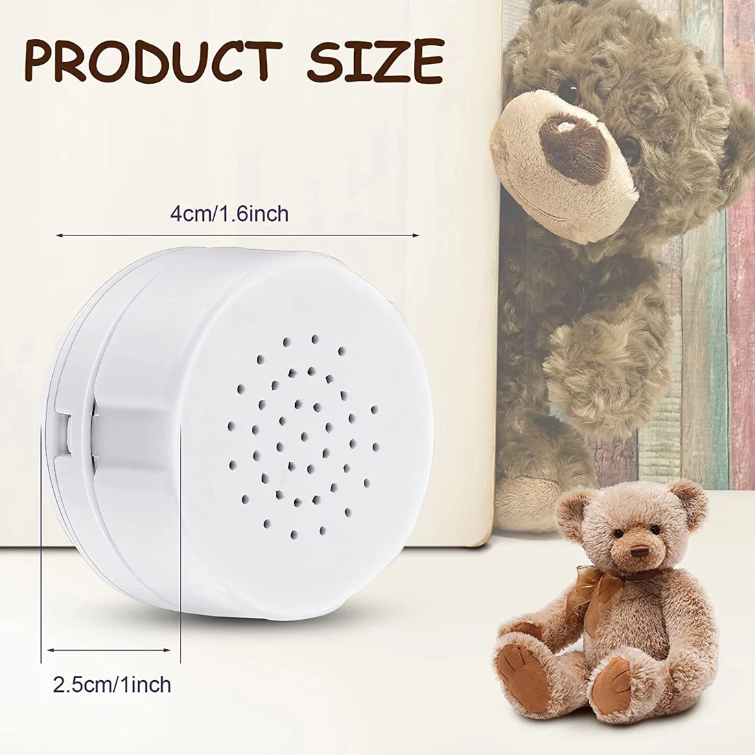 Enregistreur vocal pour animaux en peluche, dispositif statique jouet, technologie sonore enregistrable, messages d'enregistrement pour beurre en peluche, en stock, 3 pièces