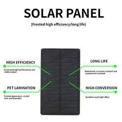 1W 5V 태양 전지 패널 단결정 실리콘 태양 라미네이트 DIY 발전 패널 전원 공급 장치 액세서리