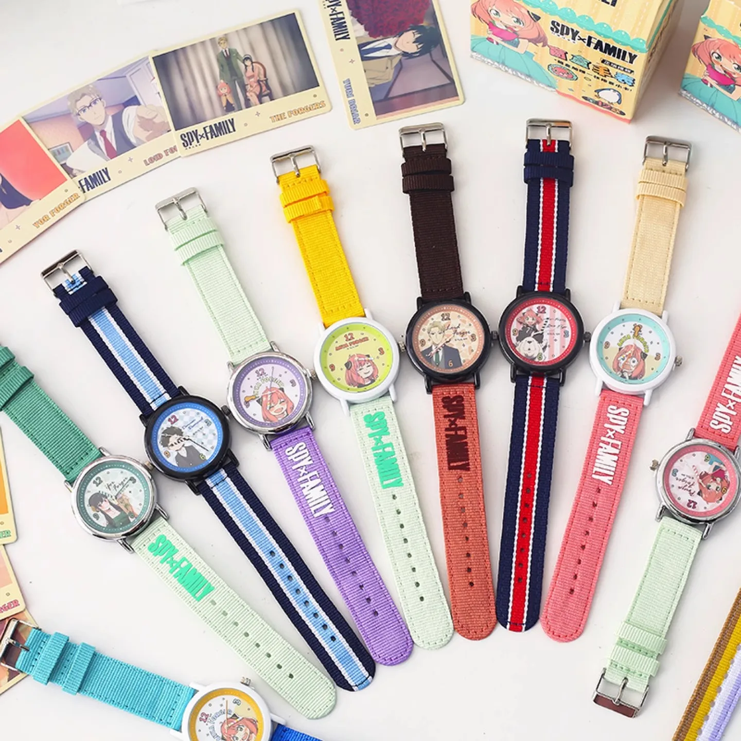 

New Anime Spy × Family Children'S Watch Blind Box Cute Girl Anya Forger Cartoon Dial Kawaii Kids Wristwatch Birthday Gift Toys