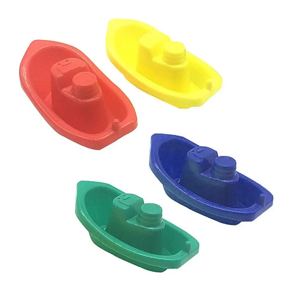 Bañera para niños, 4 Uds., barcos imaginativos de agua para baño, juego divertido para el hogar, barcos flotantes, juguetes de baño, regalo para bebé