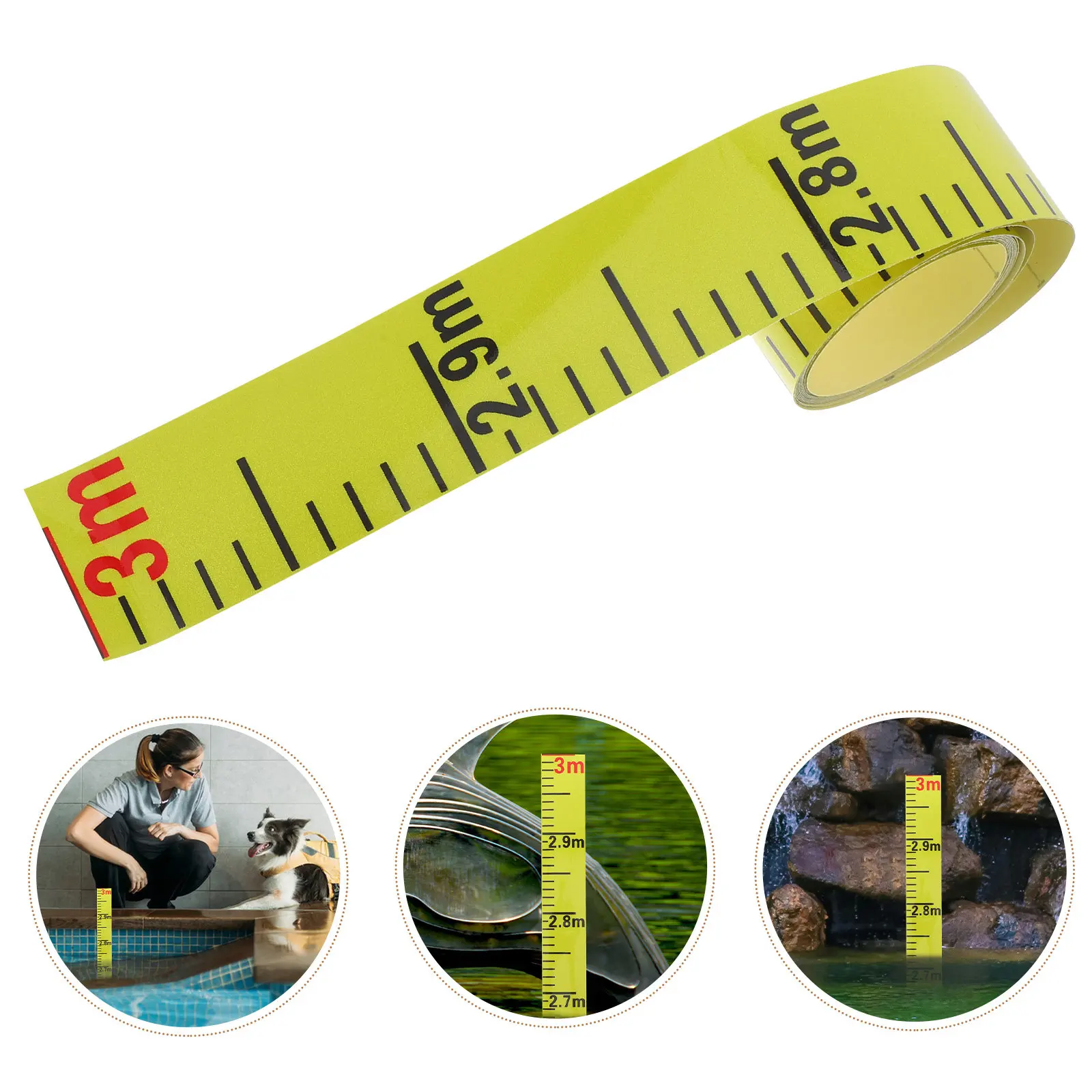 

Water Level Scale Sticker Self Adhesive Clear Marked Waterproof Liquid Level Measuring Sticker Pool Supplies Sticky Measure Tape