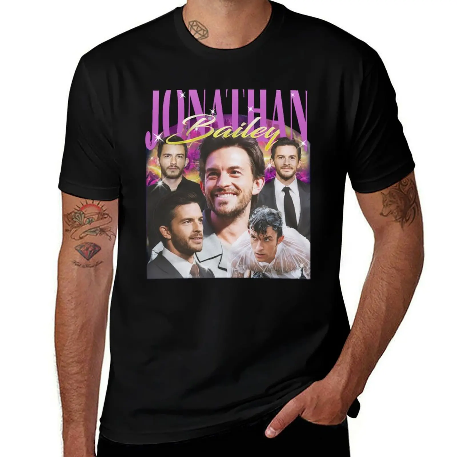 Jonathan Bailey Vintage T-Shirt Large Size Short Sleeve T-Shirt