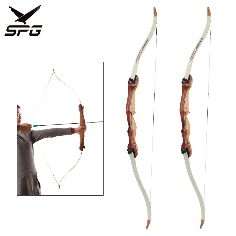 

SPG Youth Wooden Archery Recurve Bow 20lbs Takedown Kids Professional Competitive Target Portable Shooting Game Equipment Gift