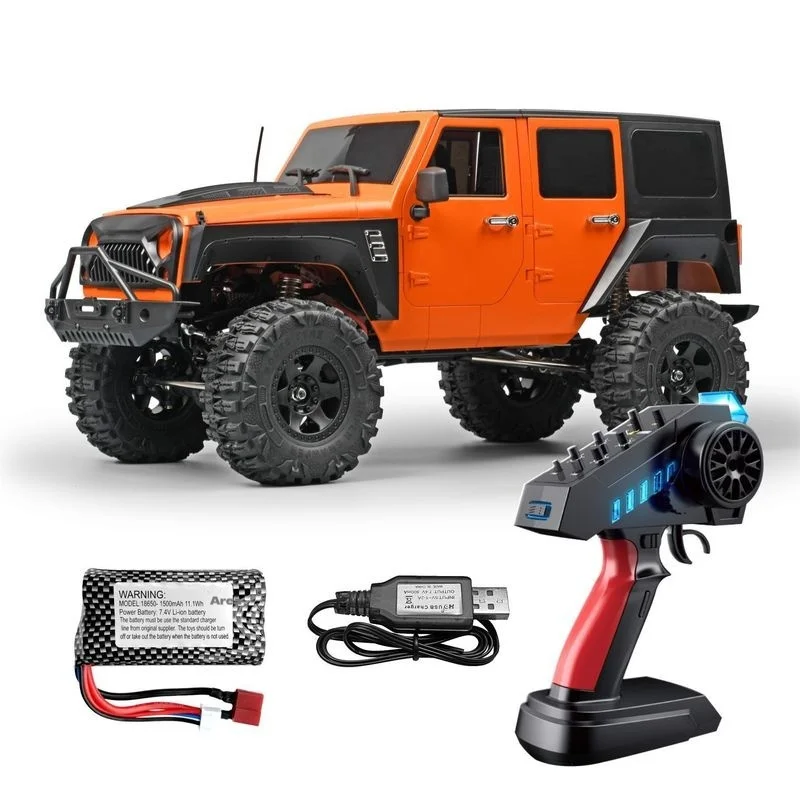 MN-222 Escala 1:10 2.4G 4WD RC Crawler All-Terrain Caminhão de controle remoto com luzes LED Brinquedo de veículo de escalada de alta velocidade para adultos