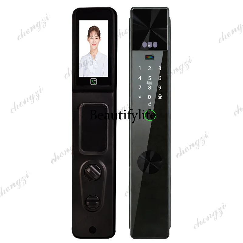 Customized facial recognition smart door lock, automatic fingerprint password lock, remote video intercom for door entry