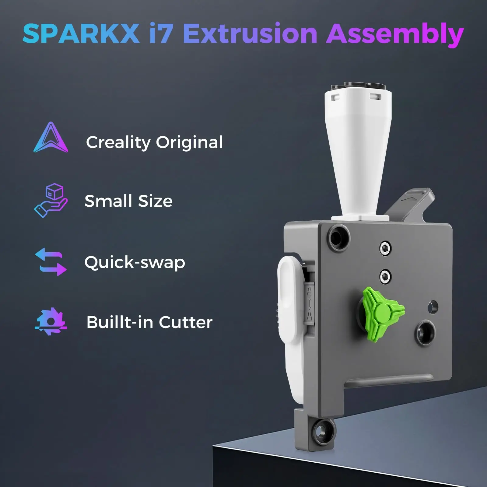 Creality SPARKX i7 Extruder Original i7 Extrusion Assembly Built-in Filament Break Sensor Dual Gears for SPARKX i7 3D Printer