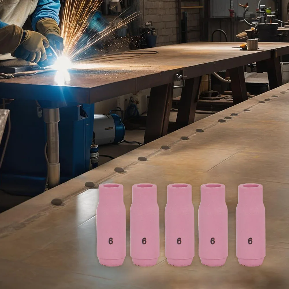 5PCS For TIG Shield Cups Alumina Nozzles 10N48 9 5mm Compatible with For WP17 For WP18 For WP26 and PTA and DB