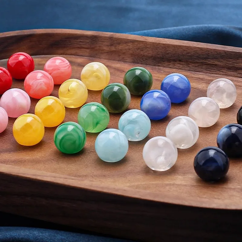 

Круглые пуговицы из смолы, имитирующие нефрит, с жемчужным блеском, винтажные китайские, для воротника, традиционные для Ханьфу