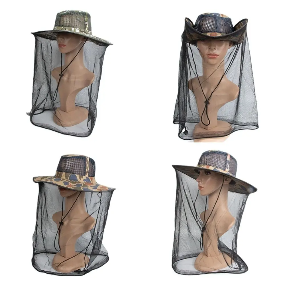 Cap Beekeeping Hat Outdoor Equipment Anti Mosquito Insect Mesh Hat Outdoor Fishing Sun Cap Anti Bee Hat Mosquito Net Hat